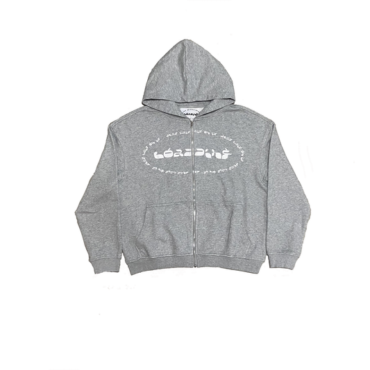 Grey Loading Zip Up Hoodie